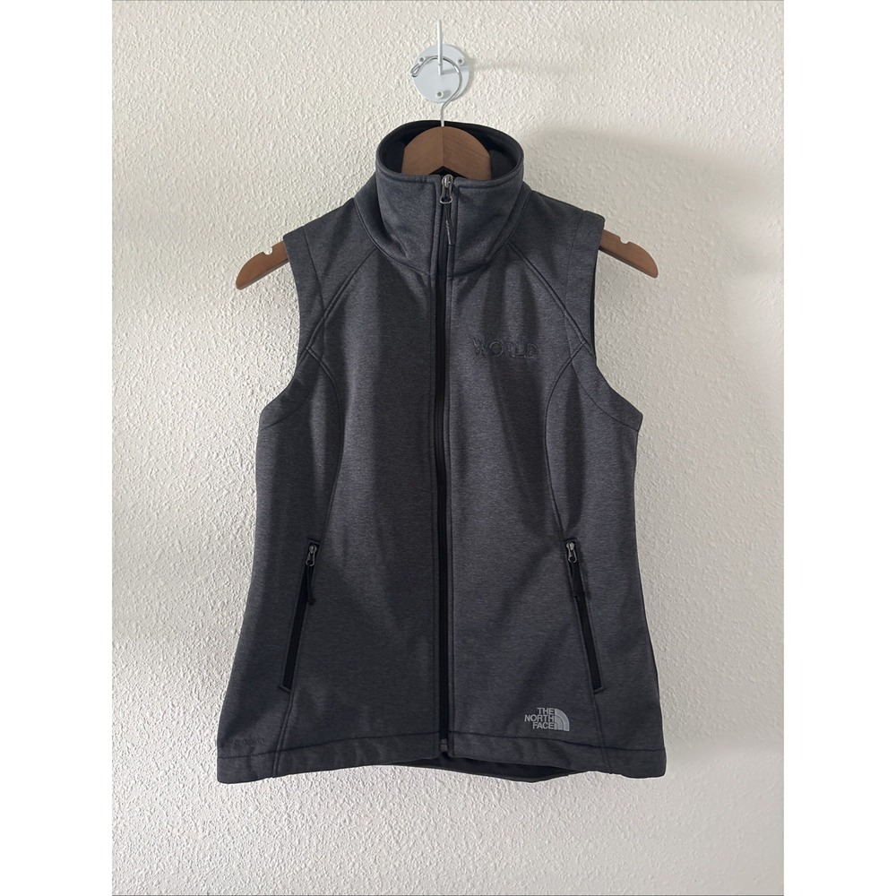 The North Face Women's Dark Gray Full Zip Vest World Size Small Athletic Hiking
